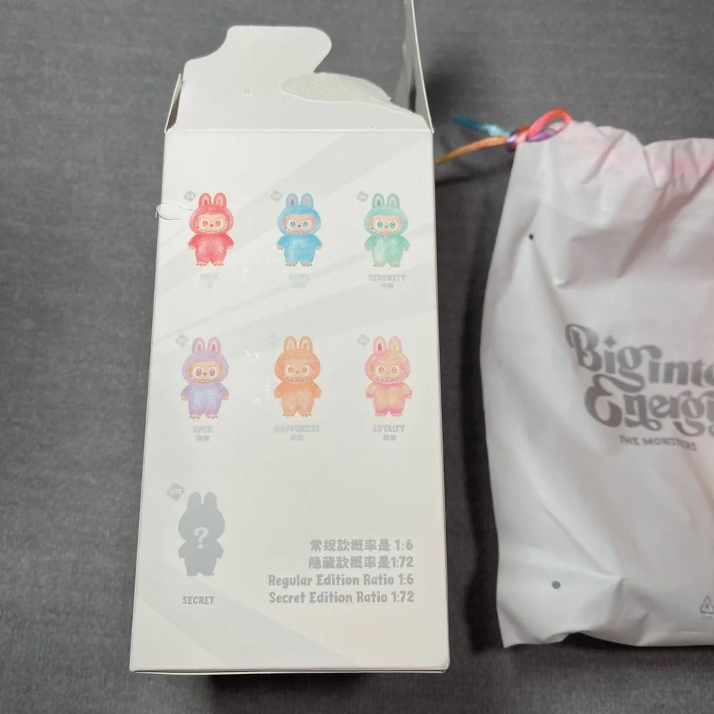 Pop Mart Big Into Energy The Monsters Blind Box Loyalty Plush Toy Labubu‎ Opened